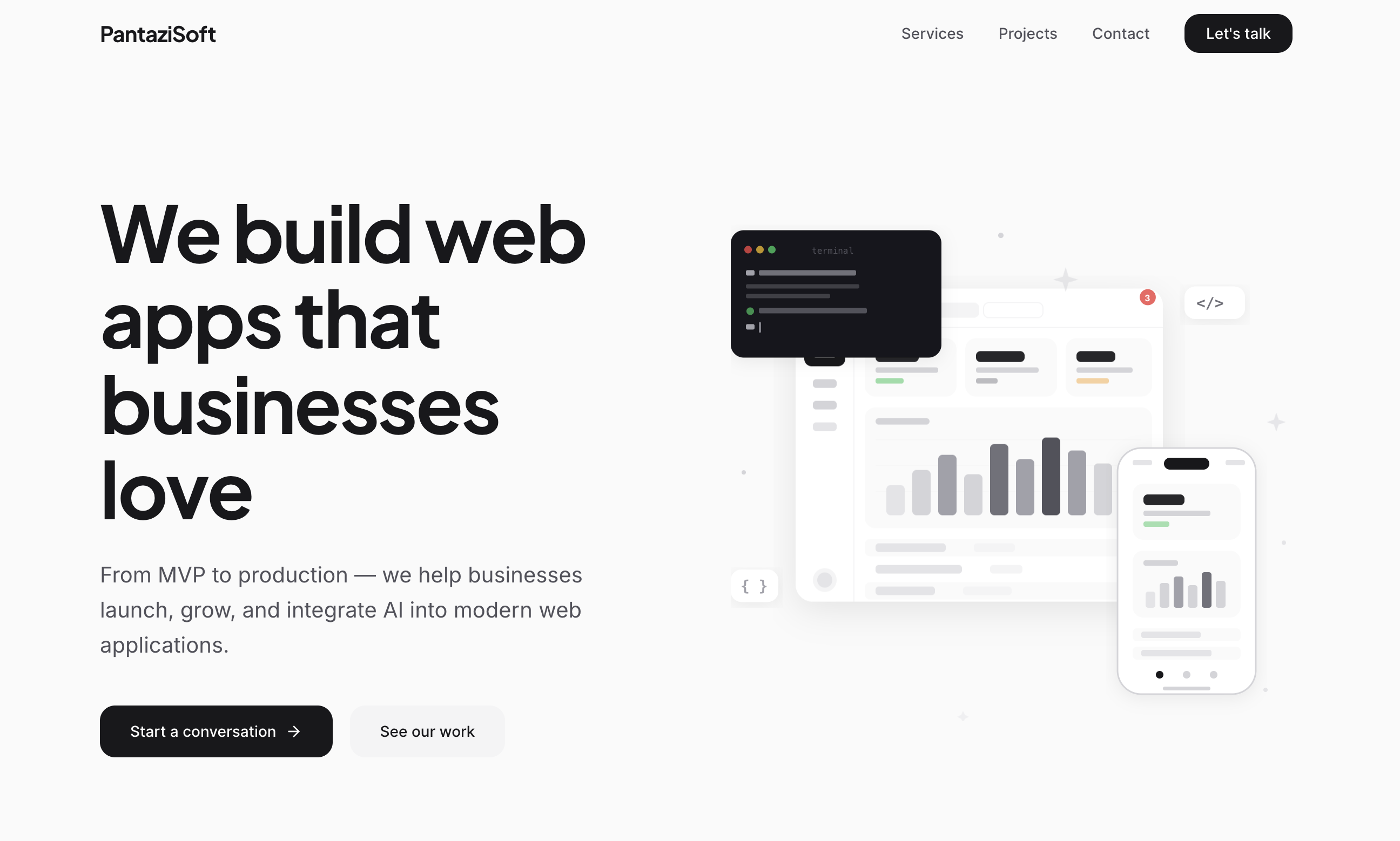 PantaziSoft — We Build Web Applications preview